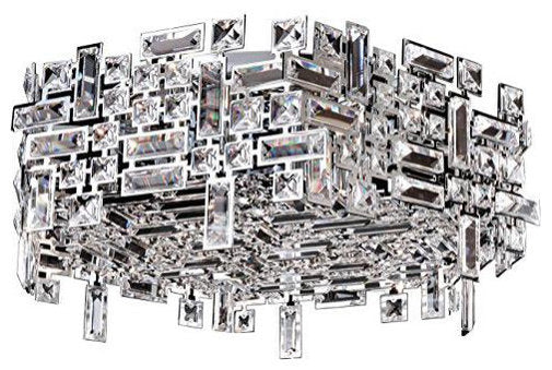 Vermeer 6 Light Hex Flush MountBy Allegri Crystal by Kalco Lighting