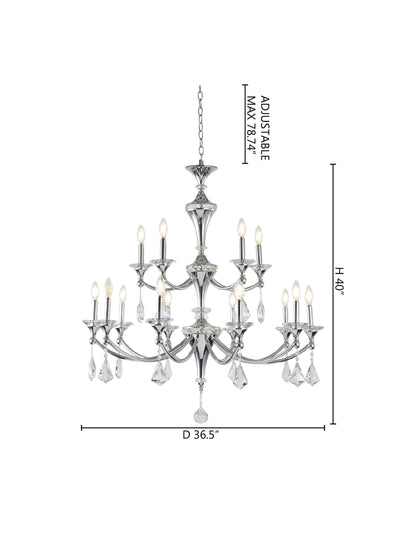 15-Light Two Tier Chrome FrameBy Design Living
