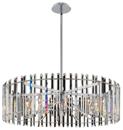 Viano 35x19" 10-Light Contemporary Large Pendants, Polished ChromeBy Allegri Crystal by Kalco Lighting