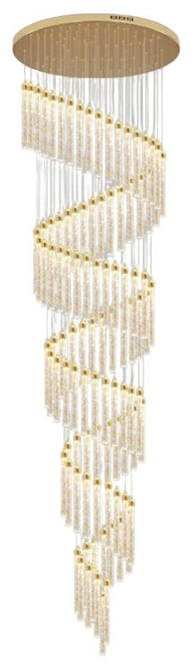 Varazze | Shimmering Magic Gold Crystal Pendant Chandelier, 100 Lights, Cool LightBy Miron Demid LLC