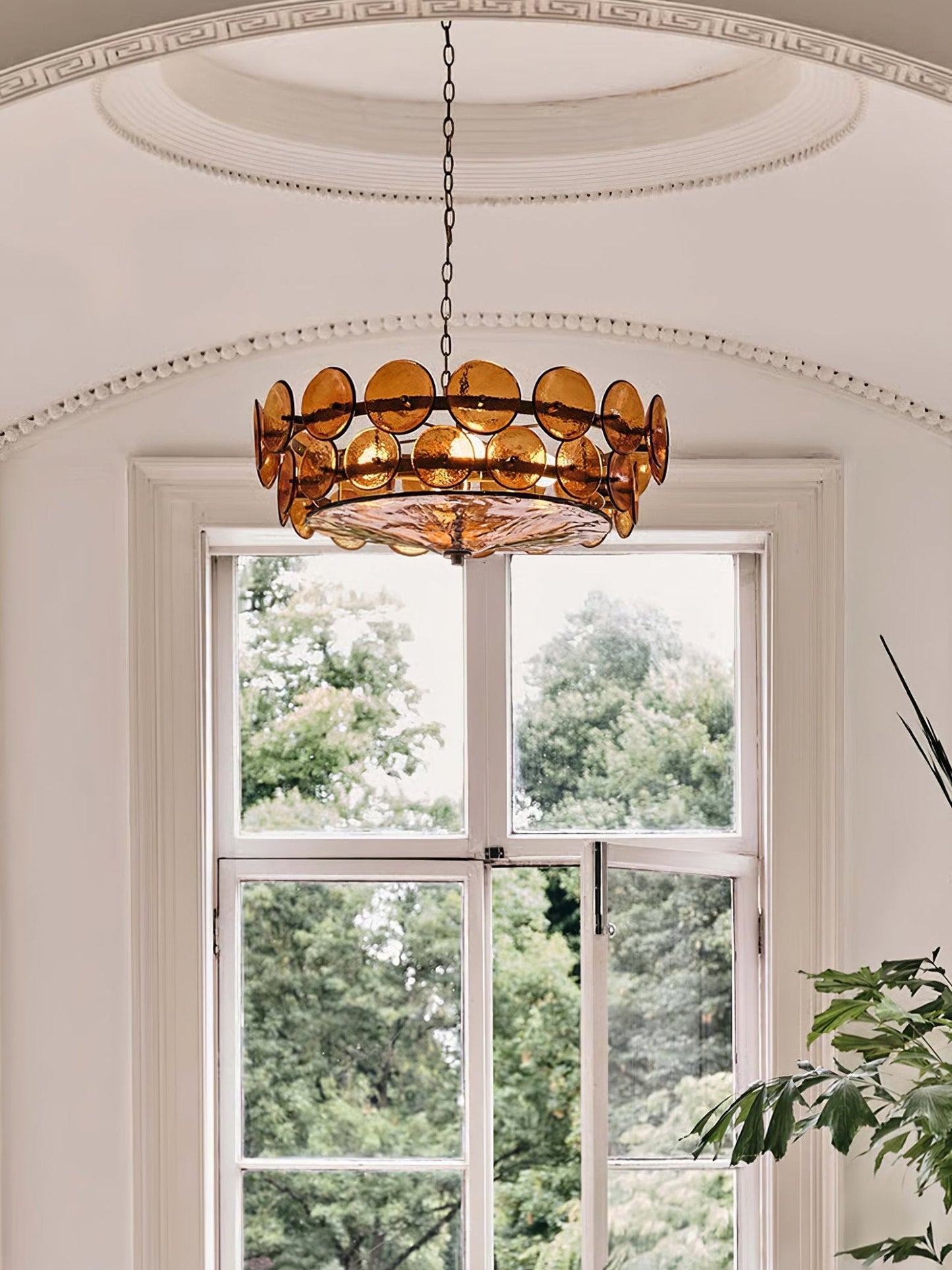 Solaris Disc Glass Chandelier