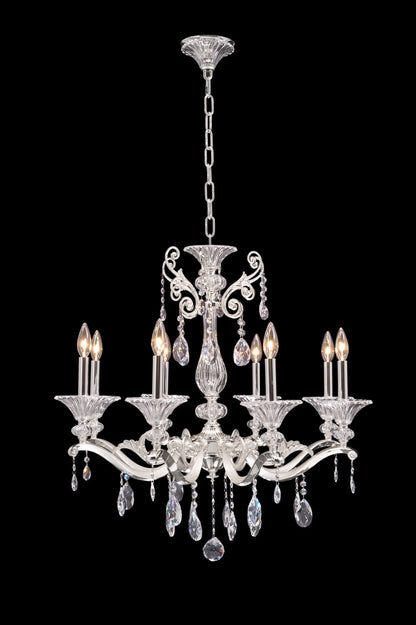 Vasari 29x28" 8-Light Classic Chandelier by AllegriBy Allegri Crystal by Kalco Lighting