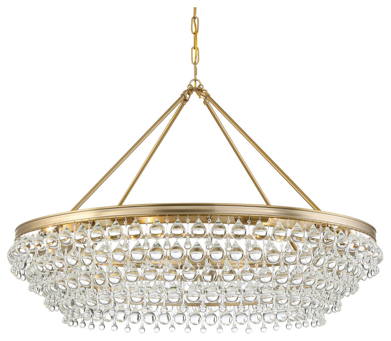 Calypso 8 Light Chandelier in Vibrant GoldBy Crystorama Lighting