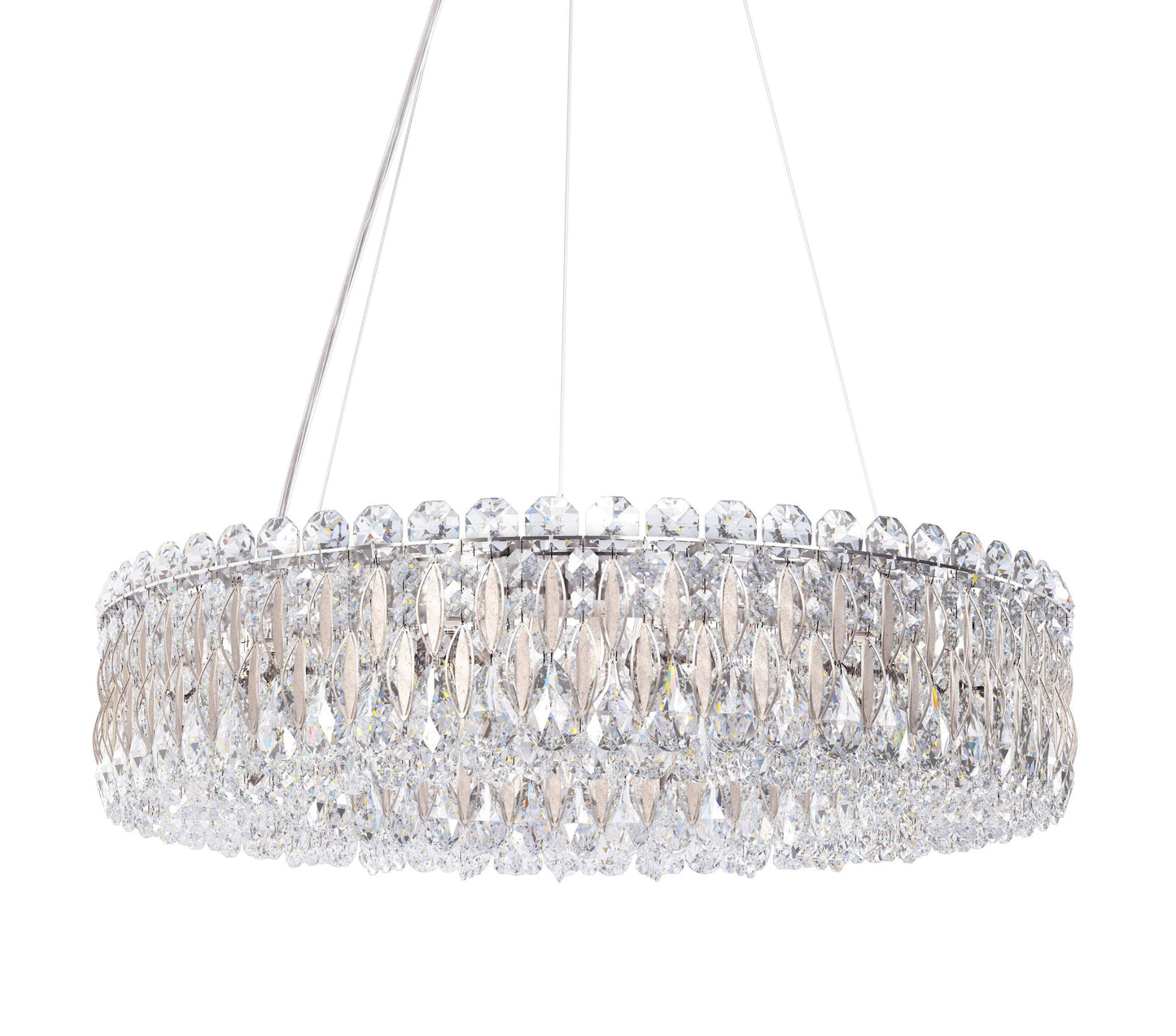 Schonbek Rs8343N-48S 12 Light Crystal Pendant, Antique SilverBy Schonbek