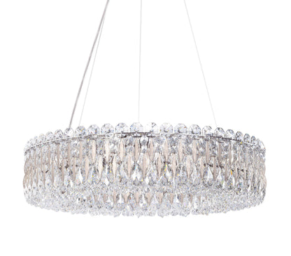 Schonbek Rs8343N-48S 12 Light Crystal Pendant, Antique SilverBy Schonbek
