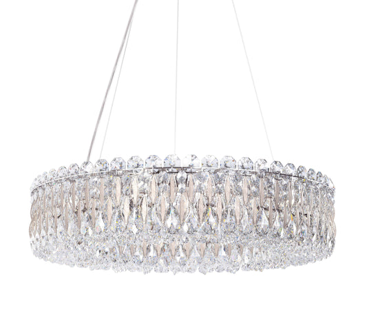 Schonbek Rs8343N-48S 12 Light Crystal Pendant, Antique SilverBy Schonbek