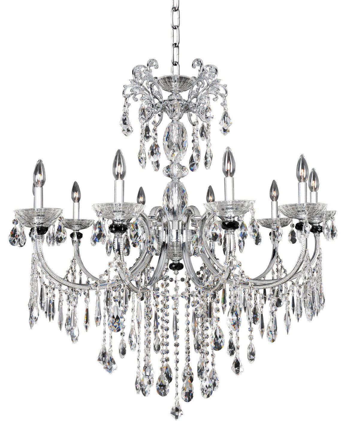 Steffani 10 Light Chandelier, Firenze ClearBy Allegri Crystal by Kalco Lighting