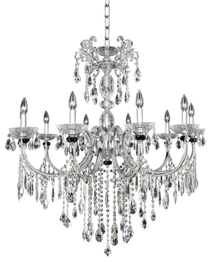 Steffani 10 Light Chandelier, Firenze ClearBy Allegri Crystal by Kalco Lighting