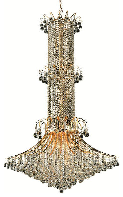 Elegant Toureg 20-Light Gold Chandelier Clear Royal Cut CrystalBy Elegant Furniture & Lighting