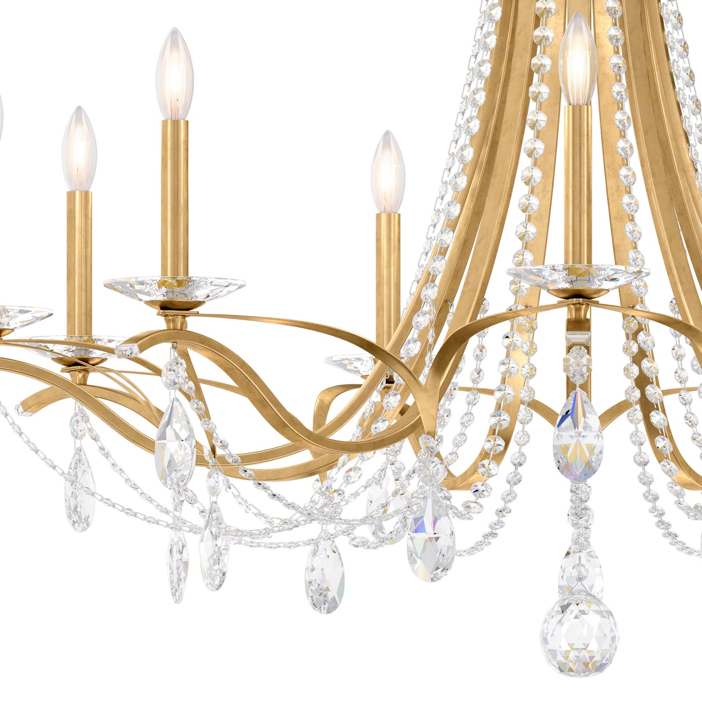Schonbek Va8339N-22S 9 Light Crystal Chandelier, Heirloom GoldBy Schonbek