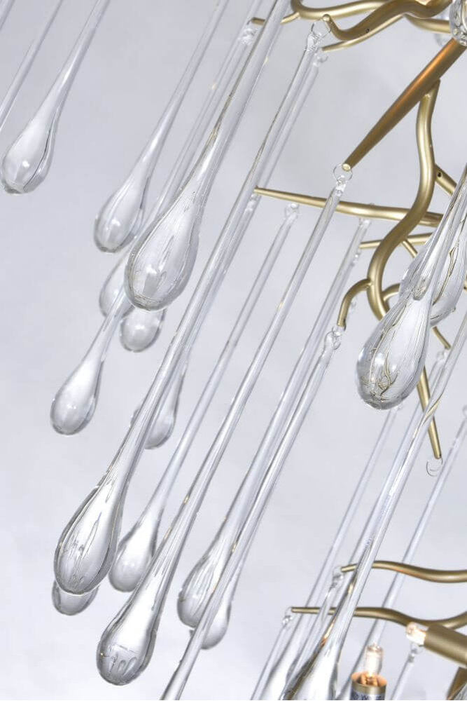 Chandelier - crystal7421par, Gold Leaf, SmallBy Crystallo Lighting