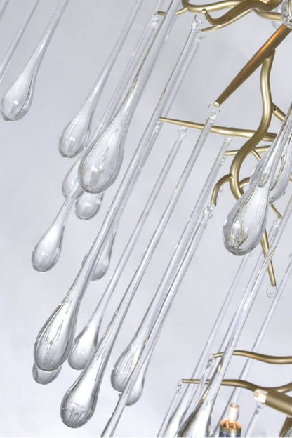 Chandelier - crystal7421par, Gold Leaf, SmallBy Crystallo Lighting