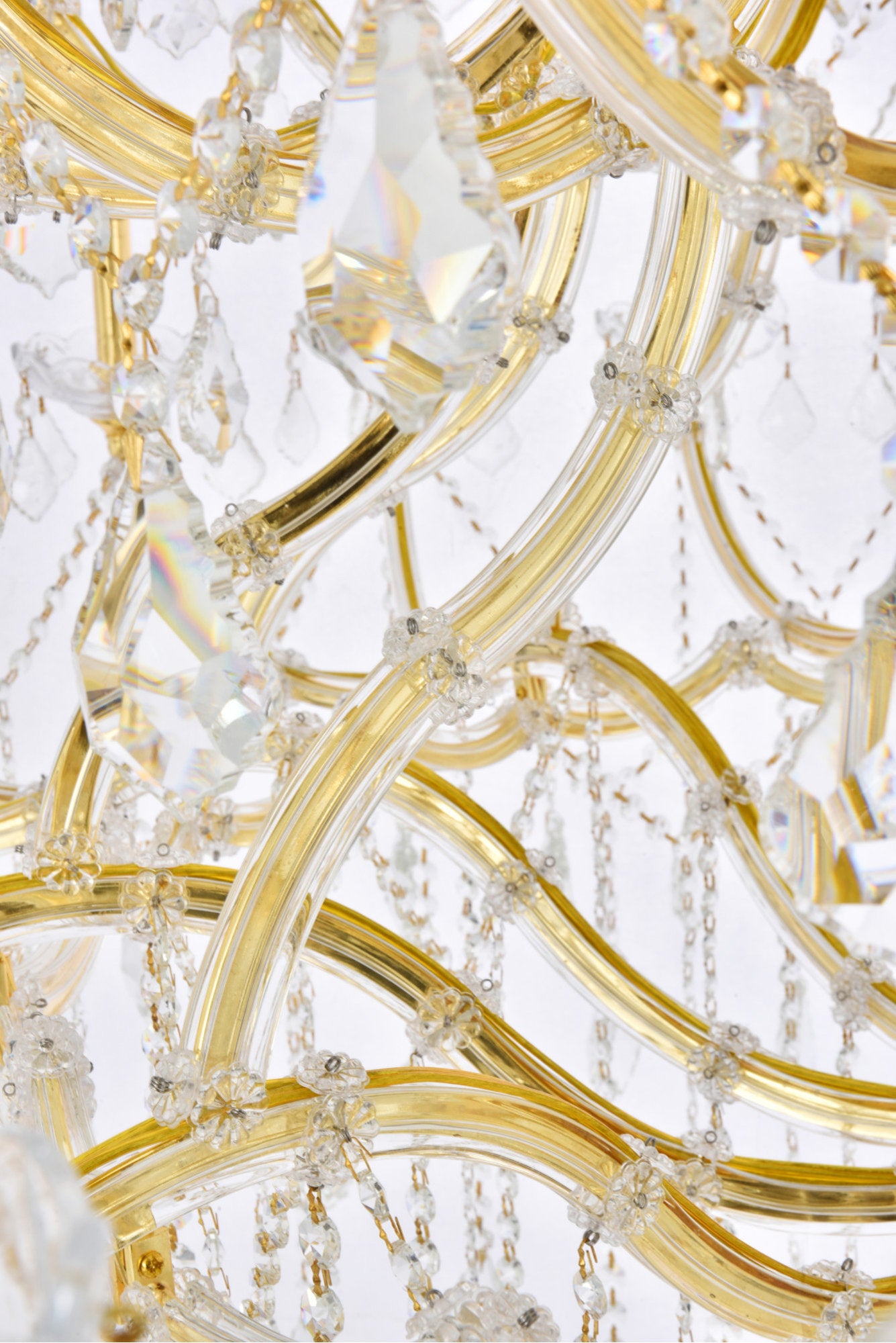 Elegant Lighting 2800G60/RC Maria Theresa 49 Light 60"W Crystal - GoldBy Elegant Furniture & Lighting