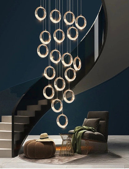 Cannero Riviera | Luxury Gold Ring Pendant Lighting, 14 LightsBy Miron Demid LLC