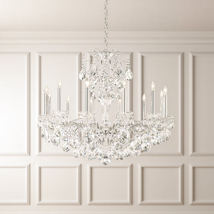 Schonbek St1849N-40H 12 Light Crystal Chandelier, Polished SilverBy Schonbek