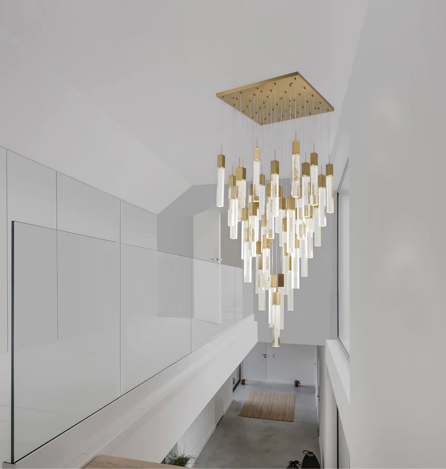 41-Light Gold Chandelier With Clear Bubble CrystalsBy Design Living