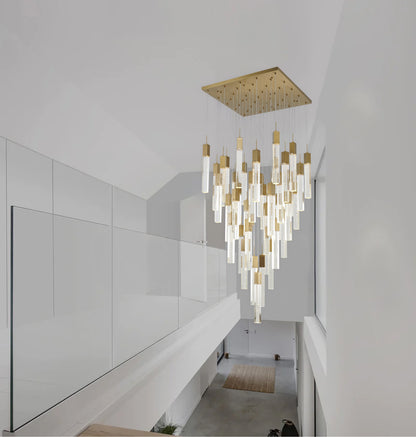 41-Light Gold Chandelier With Clear Bubble CrystalsBy Design Living