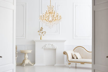 Elegant 2800G44G/RC Maria Theresa 37-Light Gold Chandelier ClearBy Elegant Furniture & Lighting