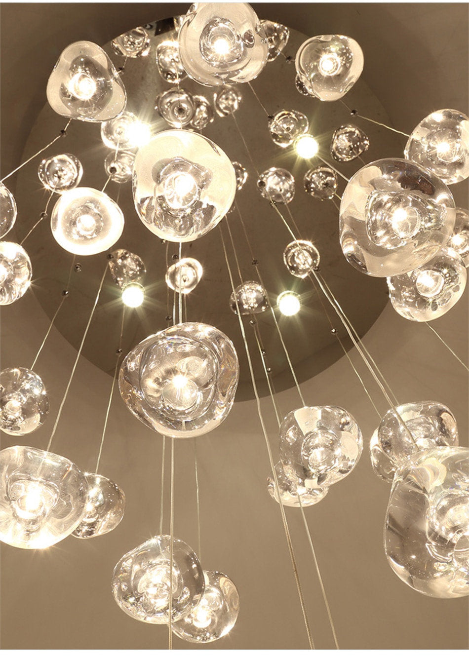 Cernobbio | Staircase Hanging Crystal Lamp, 22 Lights, Cool LightBy Miron Demid LLC