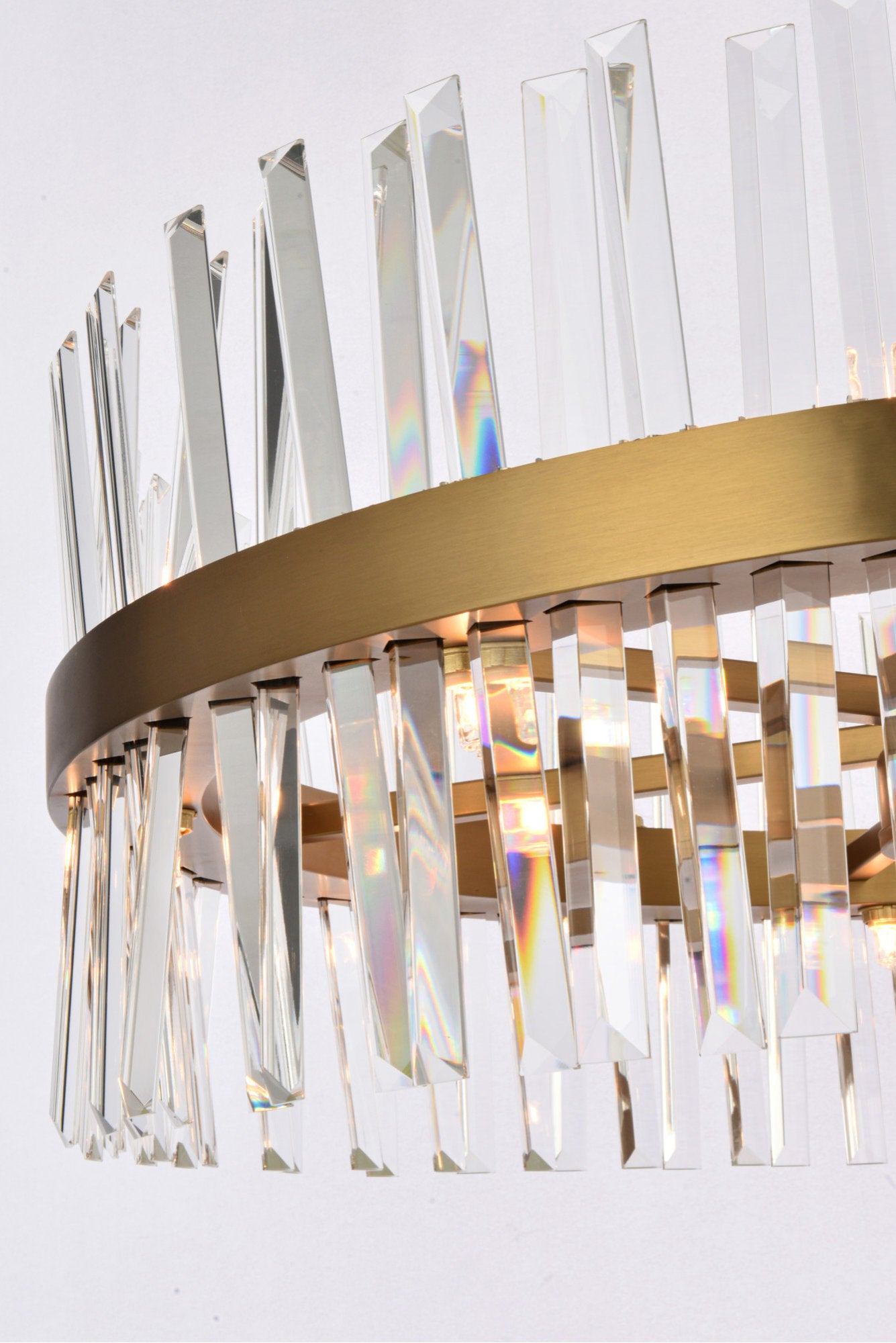 Elegant Lighting 6200G36L3 Serephina 46 Light 36"W Crystal - BlackBy Elegant Furniture & Lighting