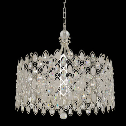 Allegri Prive 6 Light 26" Wide Crystal Drum Chandelier