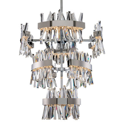 Allegri Glacier 36" Wide LED Crystal Chandelier