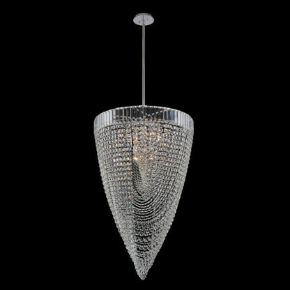 Allegri Mira 26" Wide Pendant with Firenze Crystal