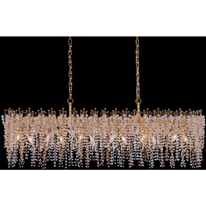 Allegri Fuji 12 Light 60" Wide Crystal Linear Pendant