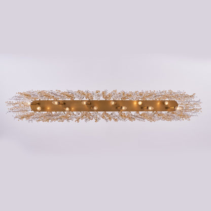Allegri Fuji 12 Light 60" Wide Crystal Linear Pendant