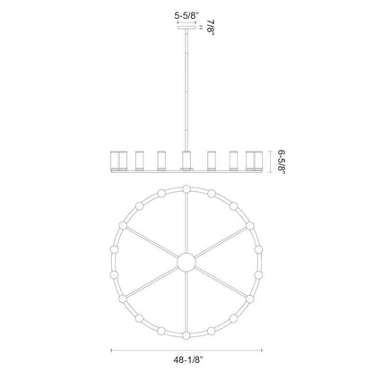 Alora Lighting Revolve 18 Light 47" Wide Taper Candle Chandelier