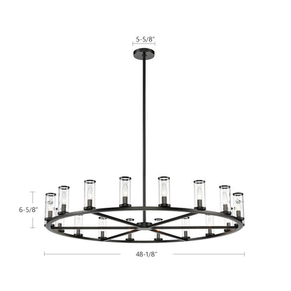 Alora Lighting Revolve 18 Light 47" Wide Taper Candle Chandelier