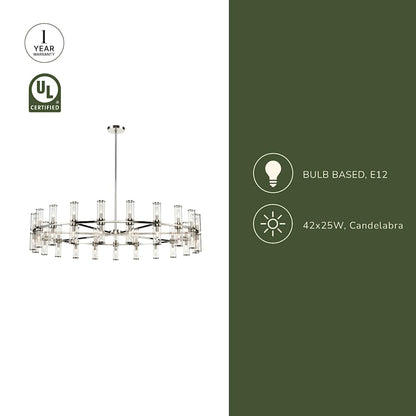 Alora Lighting Revolve 42 Light 60" Wide Taper Candle Chandelier