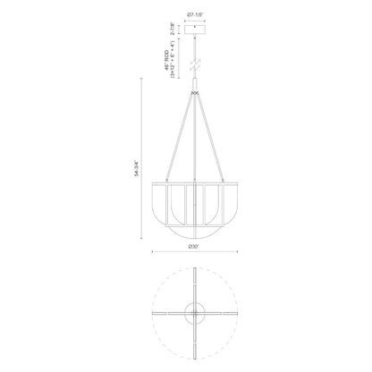 Alora Lighting Anders 30" Wide LED Chandelier