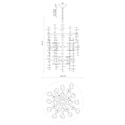 Alora Lighting Yukari 6 Light 31" Wide Chandelier