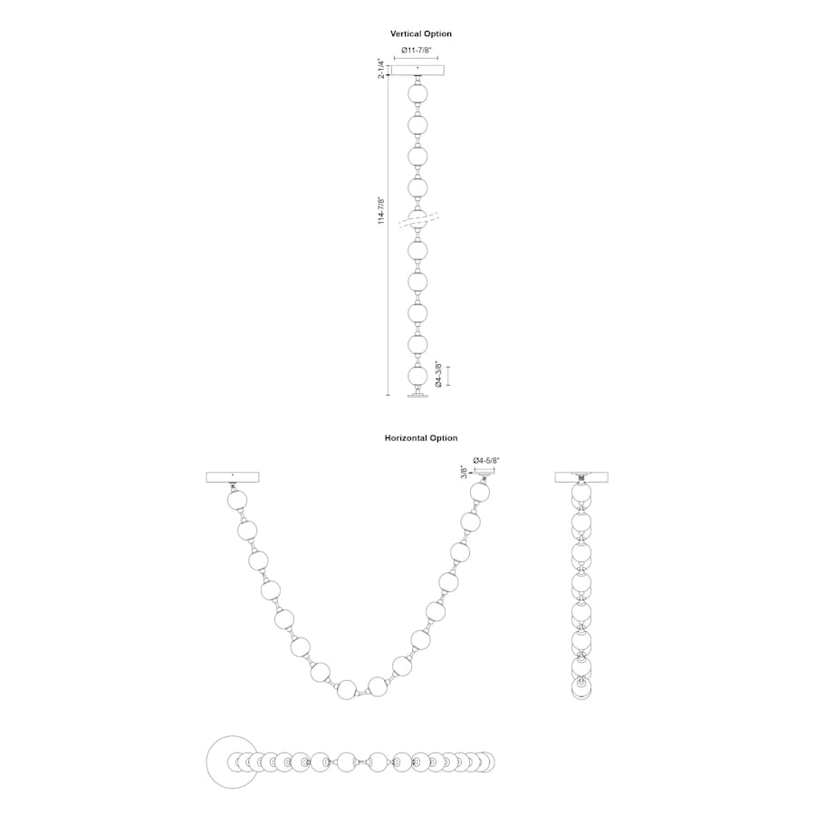Alora Lighting Marni 9-1/2-ft Wide 3000K LED Linear Pendant