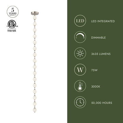 Alora Lighting Marni 9-1/2-ft Wide 3000K LED Linear Pendant