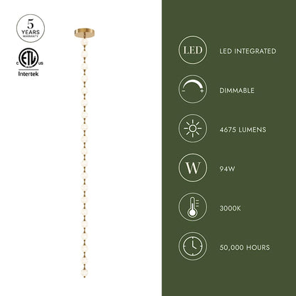 Alora Lighting Marni 12-ft Wide 3000K LED Linear Pendant