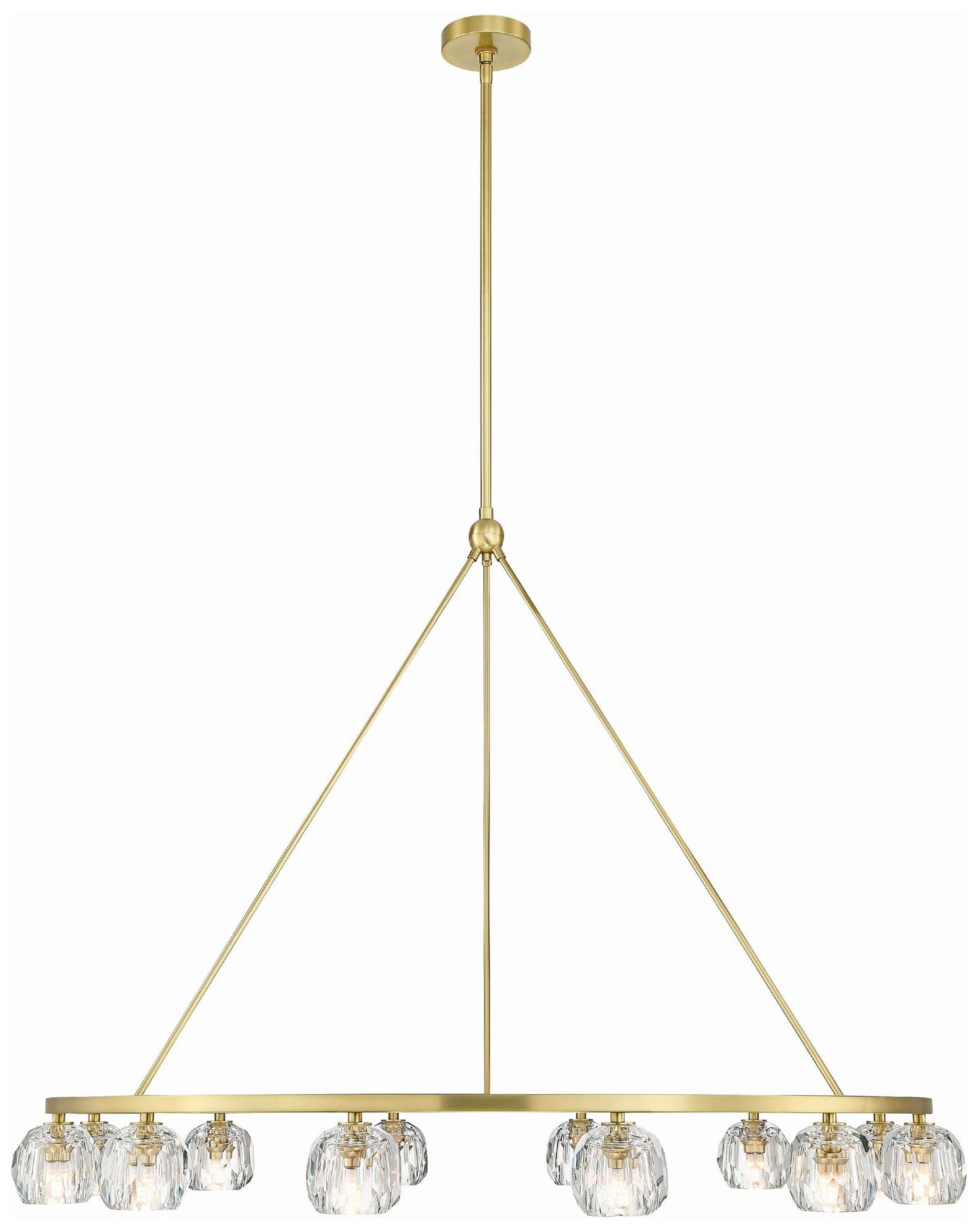 Aragon 12 Light Soft Brass Chandelier