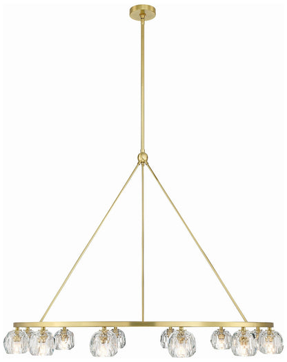 Aragon 12 Light Soft Brass Chandelier
