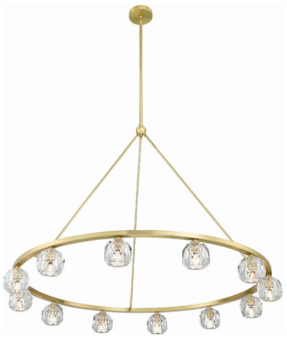 Aragon 12 Light Soft Brass Chandelier
