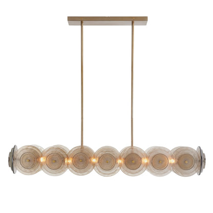 Arteriors Kinlee 12 Light 51" Wide Linear Chandelier