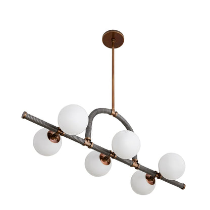 Arteriors Harrison 6 Light 42" Wide Linear Chandelier