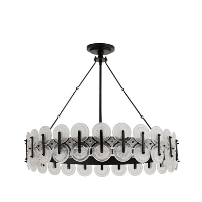 Arteriors Rondelle 8 Light 31" Wide Drum Chandelier