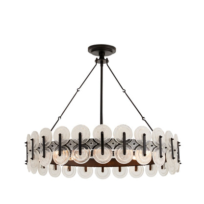 Arteriors Rondelle 8 Light 31" Wide Drum Chandelier