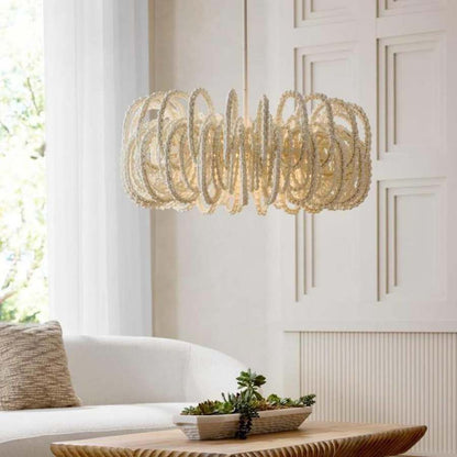 Arteriors Keely 6 Light 36" Wide Beaded Abstract Chandelier