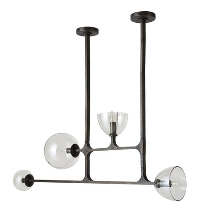 Arteriors Dillon 4 Light 21" Wide Linear Chandelier
