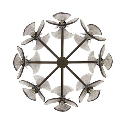 Arteriors Gwendolyn 16 Light 24" Wide Chandelier with Ribbed Glass Shades