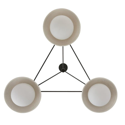 Arteriors Glaze 3 Light 38" Wide Chandelier with Ceramic and Opal Glass Shades