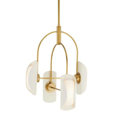 Arteriors Roll 20" Wide LED Chandelier with Resin and Opal Glass Shades