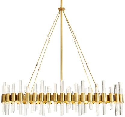 Arteriors Home Haskell 43" Wide Antique Brass Chandelier